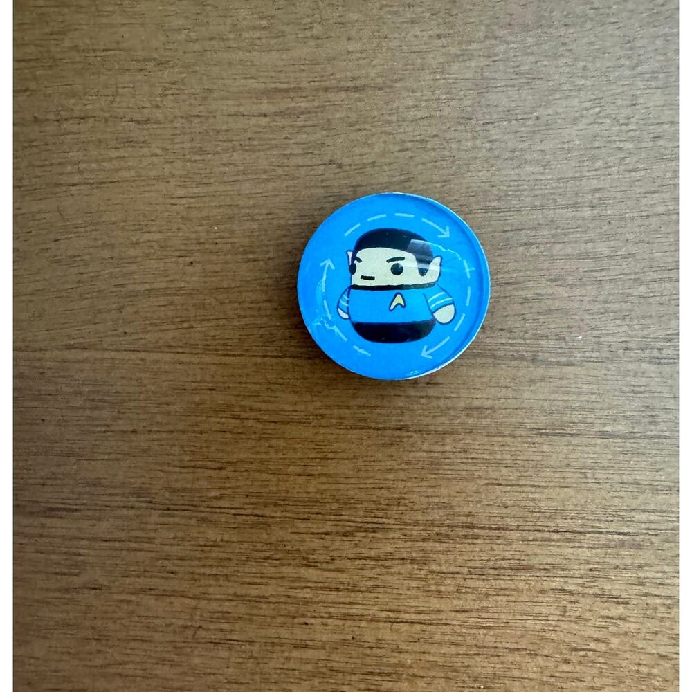 *Handmade Magnet* The Woobles Star Trek Spock Collectible Glass Sticker Magnet